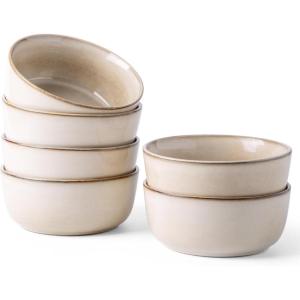 imageAmorArc Cereal Bowls Set of 6 for Kitchen 26oz Stoneware Soup Bowls Set for Cereal Soup Modern Kitchen Bowls for Meal Dishwasher ampampMicrowave Safe ReactiveColorCappuccino