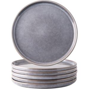 imageAmorArc Dinner Plates Set of 6 105 Inch Reactive Glaze Ceramic Plates Set Microwave Dishwasher Safe Scratch Resistant Modern Large Dinnerware Dishes Set Kitchen Stoneware PlatesReactive Color G
