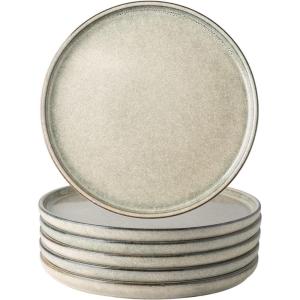 imageAmorArc Dinner Plates Set of 6 105 Inch Reactive Glaze Ceramic Plates Set Microwave Dishwasher Safe Scratch Resistant Modern Large Dinnerware Dishes Set Kitchen Stoneware PlatesReactive Glaze