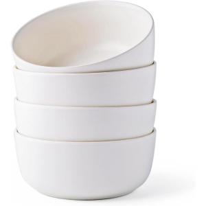 imageAmorArc Stoneware Cereal Bowls Set of 4 26oz Soup Bowls Set for Cereal Soup Snacks Modern Kitchen bowls for Meal Dishwasher ampampMicrowave Safe Matte BlackMatte White