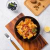 imageAmorArc 85 Inch Stoneware Pasta Bowls 32oz Large Bowls Set of 4 for Kitchen Wide Bowls for PastaSaladOatmeal MicrowaveampampDishwasher Safe Matte WhiteMatte Black