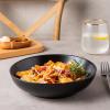 imageAmorArc 85 Inch Stoneware Pasta Bowls 32oz Large Bowls Set of 4 for Kitchen Wide Bowls for PastaSaladOatmeal MicrowaveampampDishwasher Safe Matte WhiteMatte Black