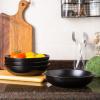 imageAmorArc 85 Inch Stoneware Pasta Bowls 32oz Large Bowls Set of 4 for Kitchen Wide Bowls for PastaSaladOatmeal MicrowaveampampDishwasher Safe Matte WhiteMatte Black