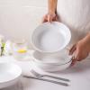 imageAmorArc 85 Inch Stoneware Pasta Bowls 32oz Large Bowls Set of 4 for Kitchen Wide Bowls for PastaSaladOatmeal MicrowaveampampDishwasher Safe Matte WhiteMatte White