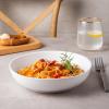 imageAmorArc 85 Inch Stoneware Pasta Bowls 32oz Large Bowls Set of 4 for Kitchen Wide Bowls for PastaSaladOatmeal MicrowaveampampDishwasher Safe Matte WhiteMatte White