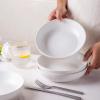 imageAmorArc 85 Inch Stoneware Pasta Bowls 32oz Large Bowls Set of 4 for Kitchen Wide Bowls for PastaSaladOatmeal MicrowaveampampDishwasher Safe Matte WhiteMatte White