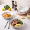 imageAmorArc 85 Inch Stoneware Pasta Bowls 32oz Large Bowls Set of 4 for Kitchen Wide Bowls for PastaSaladOatmeal MicrowaveampampDishwasher Safe Matte WhiteMatte White