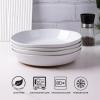 imageAmorArc 875 Large Ceramic Pasta Bowls 38oz Handpainted Stoneware Bowls Set of 4 MicrowaveampampDishwasher Safe Bowls with Rustic Terracotta Underside for Pasta Salad WhiteWhite