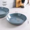 imageAmorArc 875 Large Ceramic Pasta Bowls 38oz Handpainted Stoneware Bowls Set of 4 MicrowaveampampDishwasher Safe Bowls with Rustic Terracotta Underside for Pasta Salad WhiteStone Blue