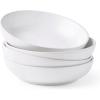 imageAmorArc 85 Inch Stoneware Pasta Bowls 32oz Large Bowls Set of 4 for Kitchen Wide Bowls for PastaSaladOatmeal MicrowaveampampDishwasher Safe Matte WhiteMatte White