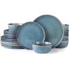 imageAmorArc Ceramic Dinnerware Sets for 4Round Reactive Glaze Stoneware Plates and Bowls SetHighly Scratch Resistant Dishware  Dishwasher ampamp Microwave Safe Dishes SetService for 4 12pcCeylon Blue