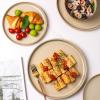 imageAmorArc Ceramic Dinnerware Sets for 4Round Reactive Glaze Stoneware Plates and Bowls SetHighly Scratch Resistant Dishware  Dishwasher ampamp Microwave Safe Dishes SetService for 4 12pcLatte Color