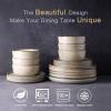 imageAmorArc Ceramic Dinnerware Sets for 4Round Reactive Glaze Stoneware Plates and Bowls SetHighly Scratch Resistant Dishware  Dishwasher ampamp Microwave Safe Dishes SetService for 4 12pcReactive Glaze