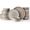 imageAmorArc Ceramic Dinnerware Sets for 4Round Reactive Glaze Stoneware Plates and Bowls SetHighly Scratch Resistant Dishware  Dishwasher ampamp Microwave Safe Dishes SetService for 4 12pcReactive Glaze
