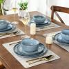 imageAmorArc Ceramic Dinnerware Sets for 4Round Reactive Glaze Stoneware Plates and Bowls SetHighly Scratch Resistant Dishware  Dishwasher ampamp Microwave Safe Dishes SetService for 4 12pcAngel Blue