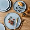 imageAmorArc Ceramic Dinnerware Sets for 4Round Reactive Glaze Stoneware Plates and Bowls SetHighly Scratch Resistant Dishware  Dishwasher ampamp Microwave Safe Dishes SetService for 4 12pcAngel Blue