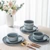 imageAmorArc Ceramic Dinnerware Sets for 4Round Reactive Glaze Stoneware Plates and Bowls SetHighly Scratch Resistant Dishware  Dishwasher ampamp Microwave Safe Dishes SetService for 4 12pcAngel Blue