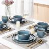 imageAmorArc Ceramic Dinnerware Sets for 4Round Reactive Glaze Stoneware Plates and Bowls SetHighly Scratch Resistant Dishware  Dishwasher ampamp Microwave Safe Dishes SetService for 4 12pcCeylon Blue