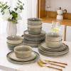 imageAmorArc Ceramic Dinnerware Sets for 4Round Reactive Glaze Stoneware Plates and Bowls SetHighly Scratch Resistant Dishware  Dishwasher ampamp Microwave Safe Dishes SetService for 4 12pcReactive Glaze