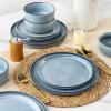 imageAmorArc Ceramic Dinnerware Sets for 4Round Reactive Glaze Stoneware Plates and Bowls SetHighly Scratch Resistant Dishware  Dishwasher ampamp Microwave Safe Dishes SetService for 4 12pcAngel Blue