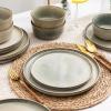 imageAmorArc Ceramic Dinnerware Sets for 4Round Reactive Glaze Stoneware Plates and Bowls SetHighly Scratch Resistant Dishware  Dishwasher ampamp Microwave Safe Dishes SetService for 4 12pcReactive Glaze