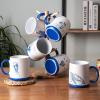 imageAmorArc Large Coffee Mugs Set of 6 18oz Ceramic Coffee Cups with Sea Life Textured Patterns for Tea Latte Cocoa Easy to HoldampampClean DishwasherampampMicrowave Safe Matt WhiteMatte White