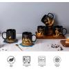 imageAmorArc Large Coffee Mugs Set of 6 18oz Ceramic Coffee Cups with Sea Life Textured Patterns for Tea Latte Cocoa Easy to HoldampampClean DishwasherampampMicrowave Safe Matt WhiteMatte Black