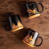imageAmorArc Large Coffee Mugs Set of 6 18oz Ceramic Coffee Cups with Sea Life Textured Patterns for Tea Latte Cocoa Easy to HoldampampClean DishwasherampampMicrowave Safe Matt WhiteMatte Black