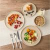 imageAmorArc Ceramic Dinnerware Sets Handmade Reactive Glaze Stoneware Plates and Bowls SetsHighly Chip and Crack Resistant  Dishwasher ampamp Microwave Safe Dishes Set Service for 4 12pcReactive Sand