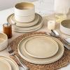 imageAmorArc Ceramic Dinnerware Sets Handmade Reactive Glaze Stoneware Plates and Bowls SetsHighly Chip and Crack Resistant  Dishwasher ampamp Microwave Safe Dishes Set Service for 4 12pcReactive Sand