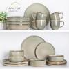 imageAmorArc Ceramic Dinnerware Sets Handmade Reactive Glaze Stoneware Plates and Bowls SetsHighly Chip and Crack Resistant  Dishwasher ampamp Microwave Safe Dishes Set Service for 4 12pcReactive Glaze