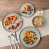 imageAmorArc Ceramic Dinnerware Sets Handmade Reactive Glaze Stoneware Plates and Bowls SetsHighly Chip and Crack Resistant  Dishwasher ampamp Microwave Safe Dishes Set Service for 4 12pcReactive Glaze