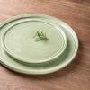 imageAmorArc Ceramic Dinnerware Sets Handmade Reactive Glaze Stoneware Plates and Bowls SetsHighly Chip and Crack Resistant  Dishwasher ampamp Microwave Safe Dishes Set Service for 4 12pcOliver Green