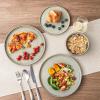 imageAmorArc Ceramic Dinnerware Sets Handmade Reactive Glaze Stoneware Plates and Bowls SetsHighly Chip and Crack Resistant  Dishwasher ampamp Microwave Safe Dishes Set Service for 4 12pcReactive Glaze