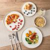 imageAmorArc Ceramic Dinnerware Sets Handmade Reactive Glaze Stoneware Plates and Bowls SetsHighly Chip and Crack Resistant  Dishwasher ampamp Microwave Safe Dishes Set Service for 4 12pcVanilla White