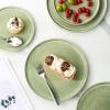 imageAmorArc Ceramic Dinnerware Sets Handmade Reactive Glaze Stoneware Plates and Bowls SetsHighly Chip and Crack Resistant  Dishwasher ampamp Microwave Safe Dishes Set Service for 4 12pcOliver Green