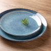 imageAmorArc Ceramic Dinnerware Sets for 4 12 Pieces Handpainted Stoneware Plates and Bowls Set Scratch Resistant Dishes Set Dishwasher ampamp Microwave Safe Reactive ColorCeylon Blue