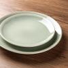 imageAmorArc Ceramic Dinnerware Sets for 4 12 Pieces Handpainted Stoneware Plates and Bowls Set Scratch Resistant Dishes Set Dishwasher ampamp Microwave Safe Reactive ColorOlive Green