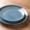 imageAmorArc Ceramic Dinnerware Sets for 4 12 Pieces Handpainted Stoneware Plates and Bowls Set Scratch Resistant Dishes Set Dishwasher ampamp Microwave Safe Reactive ColorCeylon Blue