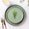 imageAmorArc Stoneware Dinnerware Sets for 4Round Reactive Glaze Ceramic Plates and Bowls SetHighly Scrath Resistant  Dishwasher ampamp Microwave Safe Dishes SetService for 4 12pcMatte Black Olive Green