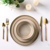 imageAmorArc Stoneware Dinnerware Sets for 4Round Reactive Glaze Ceramic Plates and Bowls SetHighly Scrath Resistant  Dishwasher ampamp Microwave Safe Dishes SetService for 4 12pcCappuccino Color
