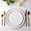 imageAmorArc Stoneware Dinnerware Sets for 4Round Reactive Glaze Ceramic Plates and Bowls SetHighly Scrath Resistant  Dishwasher ampamp Microwave Safe Dishes SetService for 4 12pcReactive White
