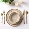 imageAmorArc Stoneware Dinnerware Sets for 4Round Reactive Glaze Ceramic Plates and Bowls SetHighly Scrath Resistant  Dishwasher ampamp Microwave Safe Dishes SetService for 4 12pcCappuccino Color