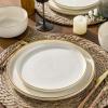 imageAmorArc Dinnerware Set 12 Pieces Ceramic Plates and Bowls Sets Stoneware Plates Set Handpainted Dishwasher ampamp Microwave Safe Dishes Speckled Beige Service for 4