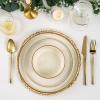 imageAmorArc Dinnerware Set 12 Pieces Ceramic Plates and Bowls Sets Stoneware Plates Set Handpainted Dishwasher ampamp Microwave Safe Dishes Speckled Beige Service for 4