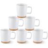 imageAmorArc 12oz Ceramic Coffee Mugs set of 6 Stylish Coffee Mugs with Rustic Terracotta Underside for MenWomenLatteCappuccinoMilkCocoa DishwasherampampMicrowave Safe  BeigeWhite