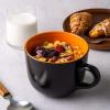 imageAmorArc 24 oz Soup Mugs with Handles Jumbo Ceramic Bowls Mugs Set with handles for Coffee Cereal Cappuccino Snacks MicrowaveampampDishwasher safe Soup Cups for MealBlueOrange
