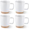 imageAmorArc 12oz Ceramic Coffee Mugs set of 6 Stylish Coffee Mugs with Rustic Terracotta Underside for MenWomenLatteCappuccinoMilkCocoa DishwasherampampMicrowave Safe  BeigeWhite