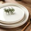 imageAmorArc Ceramic Dinnerware Set for 4  Speckled Stoneware Plates and Bowls with unglazed terracotta  Scratch Resistant Dishwasher ampamp Microwave Safe Dishes Sets 12Pcs PinkModernBeige