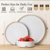imageAmorArc Ceramic Dinnerware Set for 4  Speckled Stoneware Plates and Bowls with unglazed terracotta  Scratch Resistant Dishwasher ampamp Microwave Safe Dishes Sets 12Pcs PinkWhite Handbrush Rim